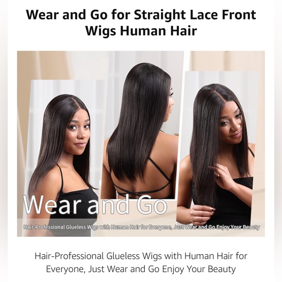 HUMAN HAIR Straight Lace Front Wig 5x5 HD 180 Density Glueless in Natural Black - Picture 7 of 13